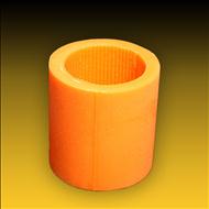 Ring silicon cilindric portocaliu nr.3