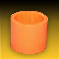 Ring silicon cilindric portocaliu nr.6