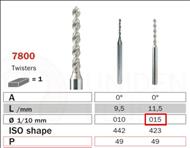 Freza  pt. METAL, 0 grade,  TWISTER burghiu,   1.5 mm, paralelofrezor