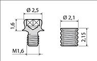 339 SFE ( 1 buc / cut )  bila Equator cu filet de fixare de 1.6 mm