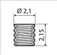  239GSF  manson din titan (filet interior 1,6 mm)